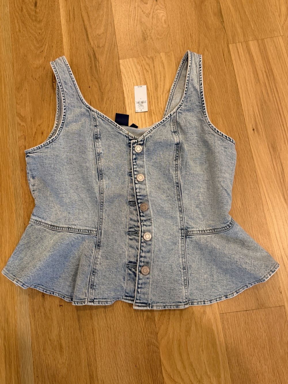 GAP NWT Light Blue Denim Button Tank